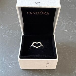 Pandora Silver Open Heart Ring in Silver